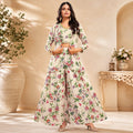Premium Women's Floral Printed Co-Ord Set with Jacket &amp; Palazzo Pants