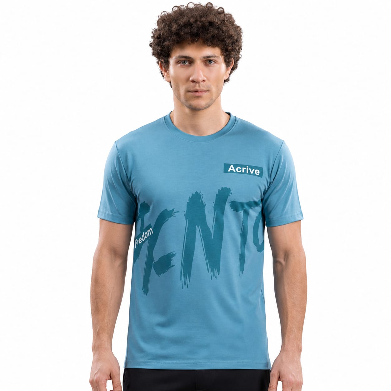 HS Round Neck Street Wear Printed T-Shirt for Men