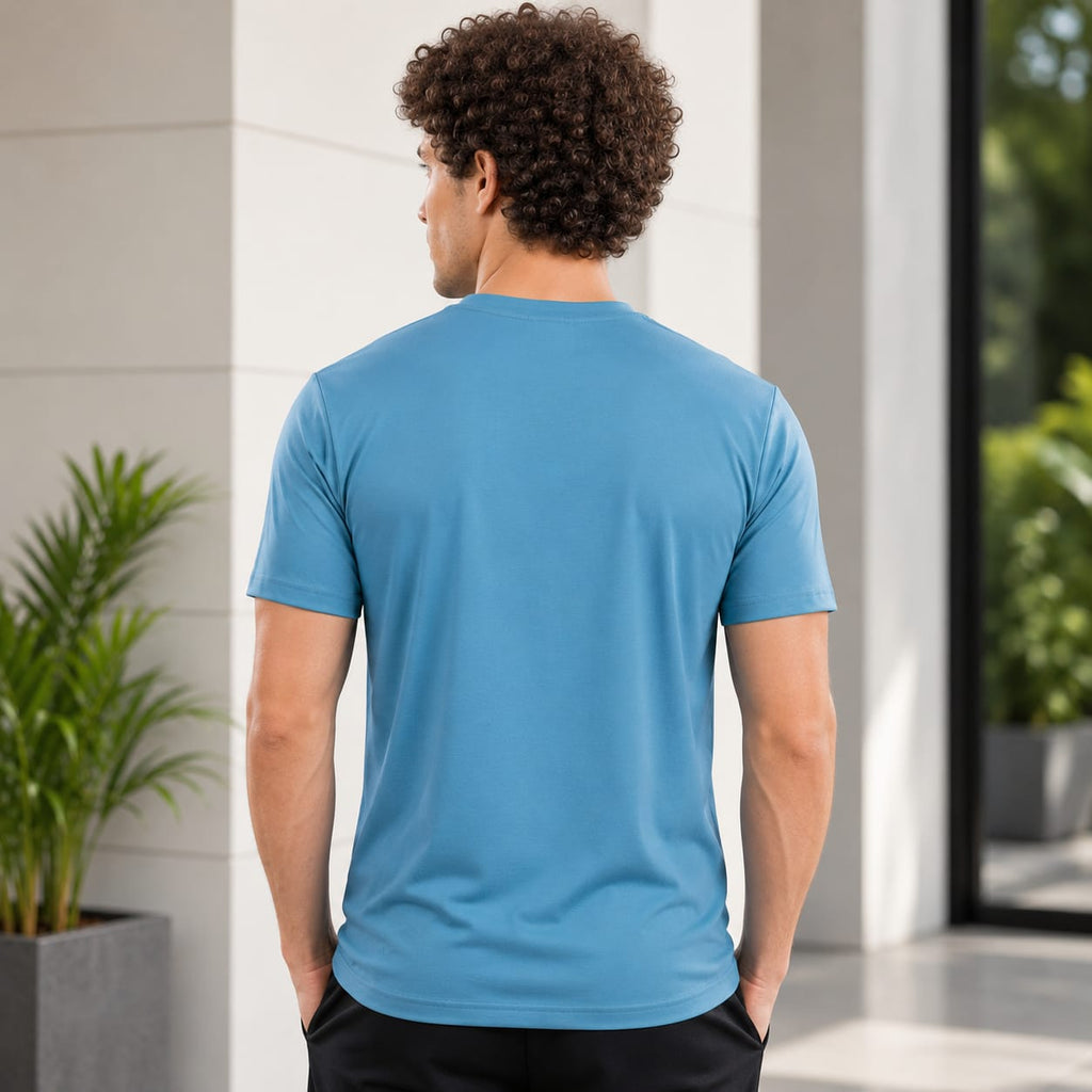 HS Round Neck Street Wear Printed T-Shirt for Men