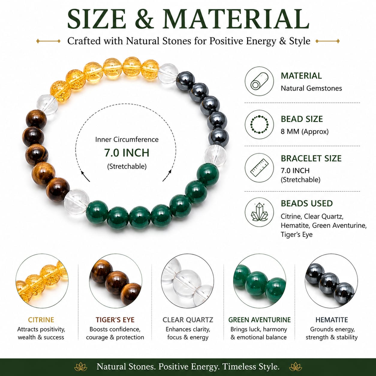 ANS BILLION Natural Money Attraction Bracelet