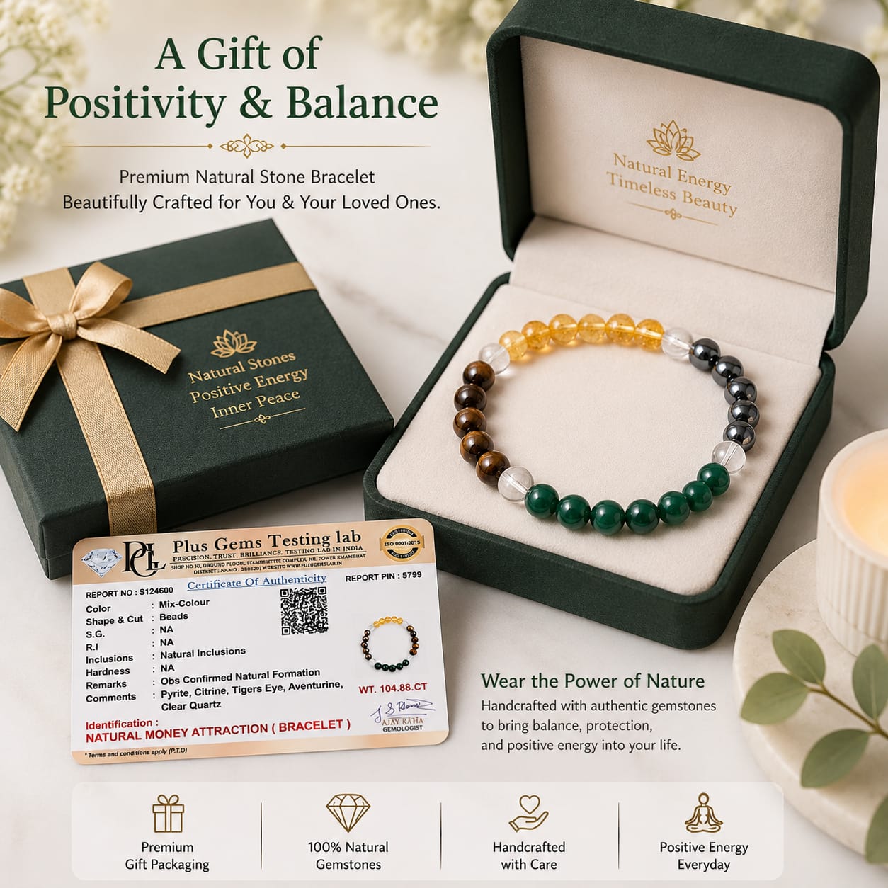 ANS BILLION Natural Money Attraction Bracelet