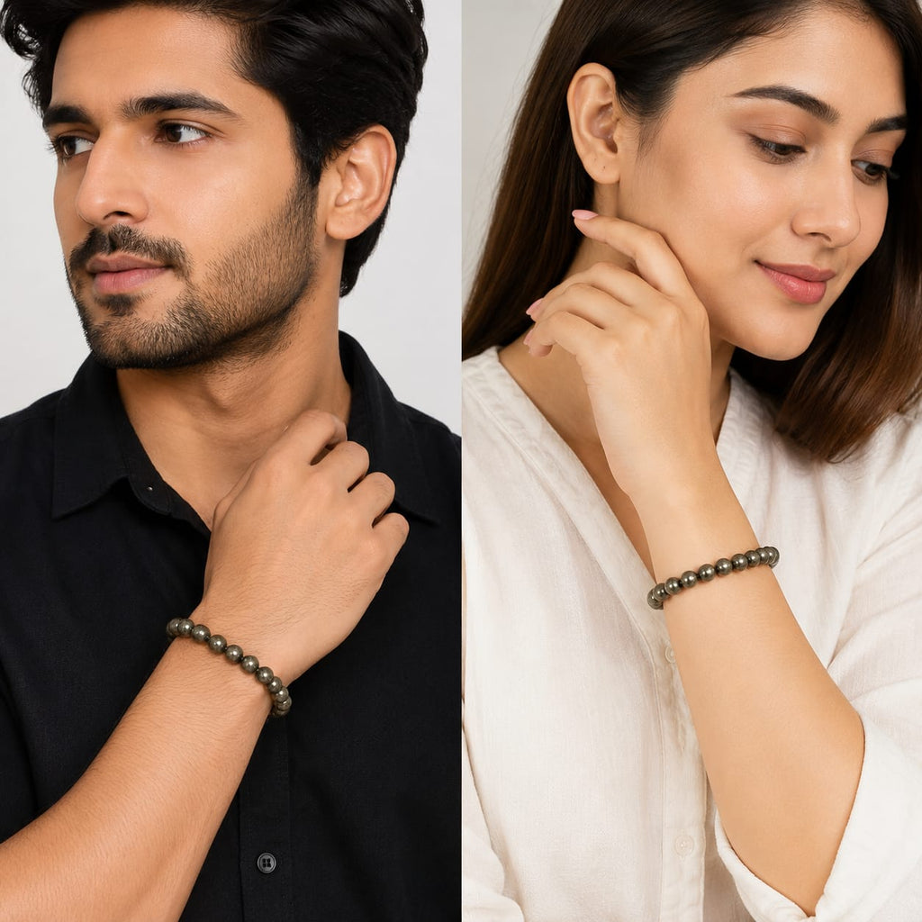 ANS BILLION Natural Pyrite Bracelet for Men &amp; Women