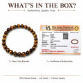 ANS BILLION Natural Tiger Eye Bracelet for Men &amp; Women