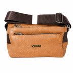 Premium PU Leather Crossbody Sling Bag for Women | Floral Embossed Shoulder Bag | Adjustable Strap | Multi-Zip Travel & Daily Use Messenger Bag | Tan Brown