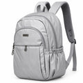 ANS BILLION Lightweight Casual Backpack for Men & Women | Water-Resistant Polyester | Spacious Multi-Compartment Travel, College & Office Laptop Backpack | Grey