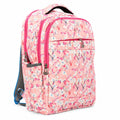Floral Printed School Backpack for Girls & Women | Lightweight Quilted Laptop/College Bag | Multi-Compartment Travel Backpack | Pink