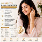 Gold Plated Adjustable Kada for Women