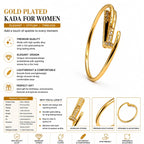 Gold Plated Adjustable Kada for Women
