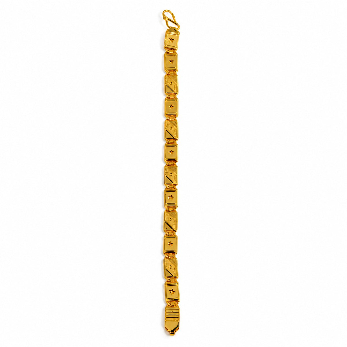 Premium Gold-Plated Men's Bracelet – Geometric Link Design