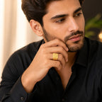 Premium Gold Finish Designer Ring for Men