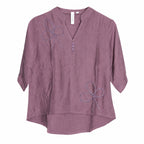 Women’s Mauve Purple Embroidered High-Low Top product image from ANS Billion