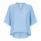 Women’s Sky Blue Embroidered High-Low Top product image from ANS Billion