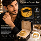 Premium Gold Finish Designer Ring for Men