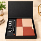 Premium 3-Piece Corporate Gift Set with Notebook, Pen & Keychain