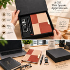 Premium 3-Piece Corporate Gift Set with Notebook, Pen & Keychain