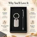 Premium 2-Piece Pen & Keychain Gift Set – Black & Silver
