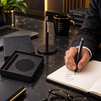 Premium 2-Piece Executive Pen with Desk Stand Gift Set – Black