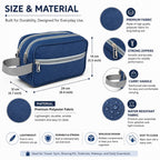 ANS Billion Premium Travel Toiletry Bag for Men & Women | Waterpro of Polyester Sha buleving Kit Organizer | Multi-Compartment Cosmetic & Grooming Pouch with Carry Handle | tea