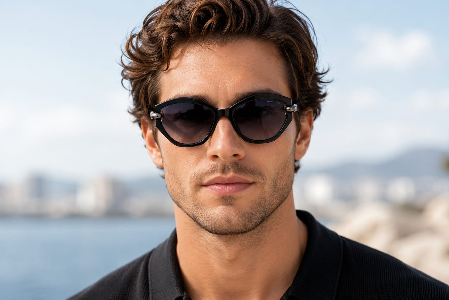 Upgrade your style with these elegant BEN HUNT Polarized Cat Eye Sunglasses.