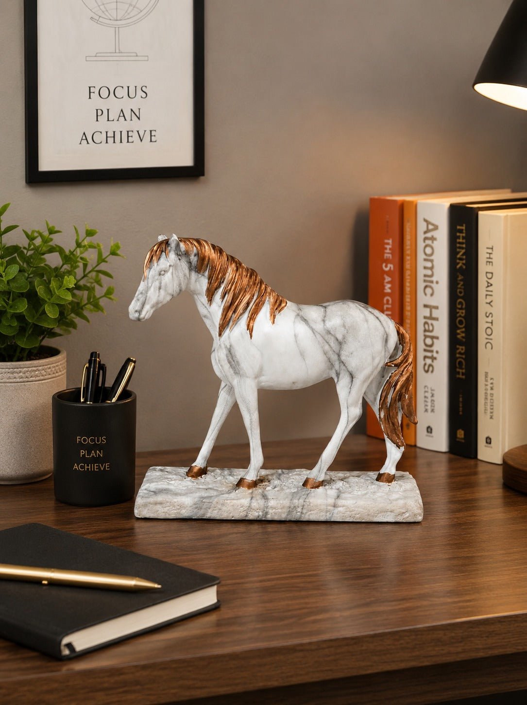 Archies white Hours Figurine With gold Accents - ANS Billons