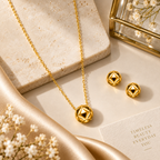 Geometric Gold-Tone Jewellery Set for women