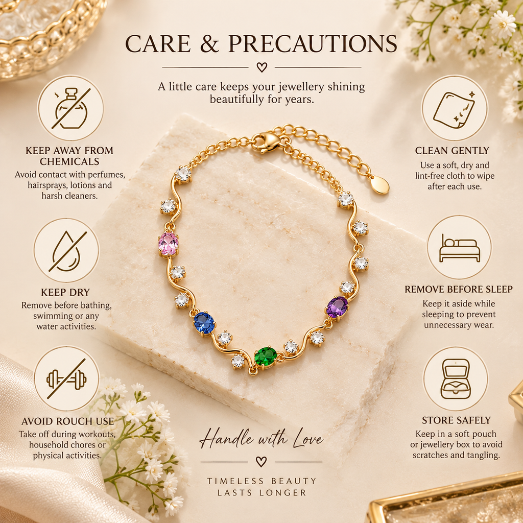 Premium Gemstone Swirl Bracelet