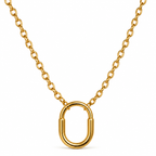 Classic Oval Link Gold Necklace for women
