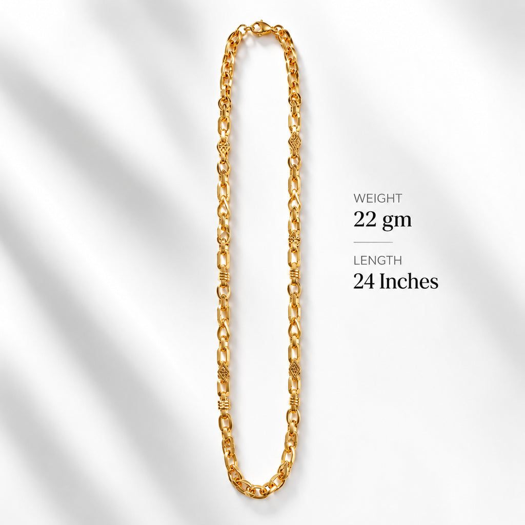 Kaju Katli Textured Chain for Men