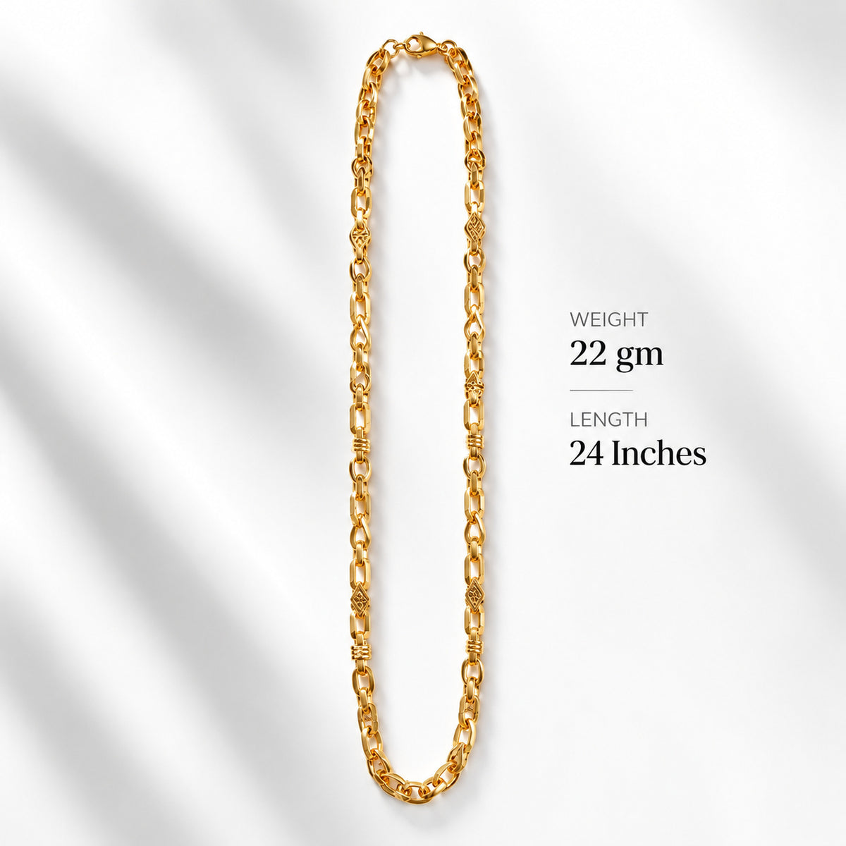 Kaju Katli Textured Chain for Men