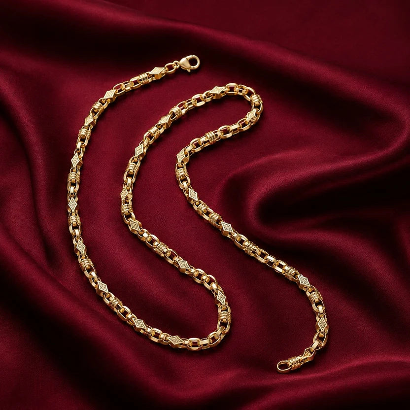 Kaju Katli Textured Chain for Men