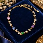 Premium Gemstone Swirl Bracelet