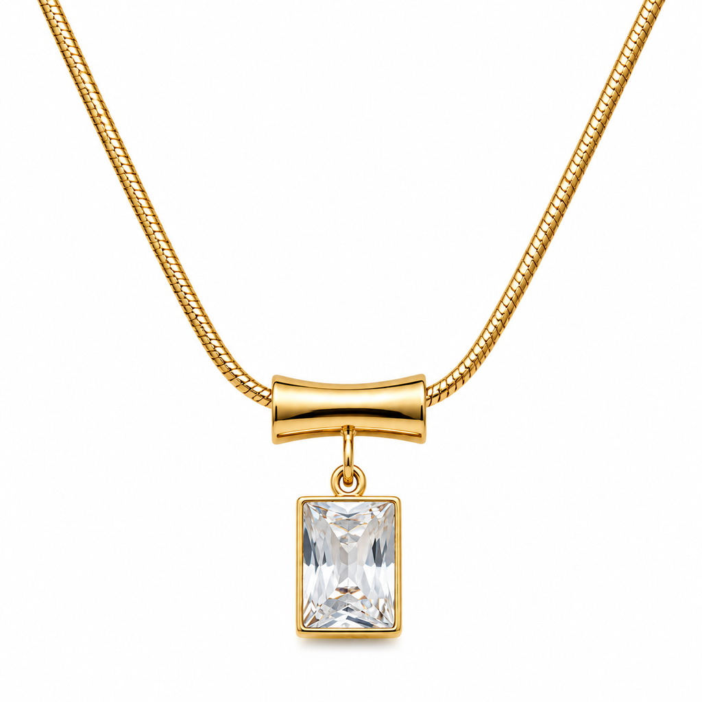 Crystal Gold Pendant Necklace for women
