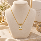Crystal Gold Pendant Necklace for women