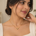 Golden Heart Pendant Necklace for women