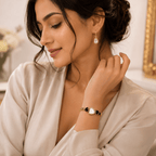 Elegant Black Stone Women's Bracelet Watch - ANS Billion