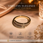 Elegant Gold-Plated Crystal Adjustable Ring for Women - ANS Billion