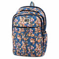 Floral Printed School Backpack for Girls & Women | Lightweight Water Resistant Laptop/College Bag | Multi Pocket Casual Travel Backpack | Blue Brand - ANS Billion