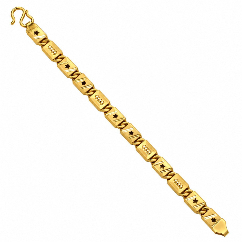Gold-Tone Star Link Bracelet for Men - ANS Billion