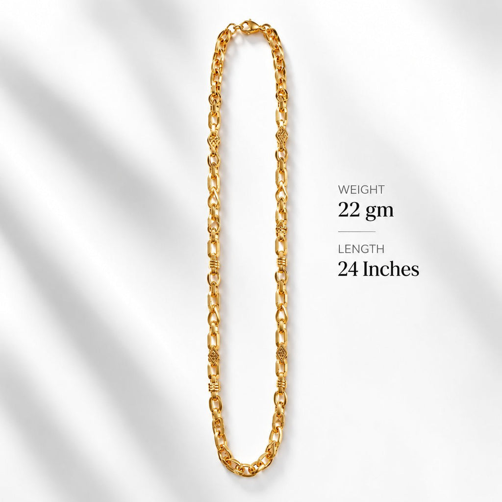 Kaju Katli Textured Chain for Men - ANS Billion