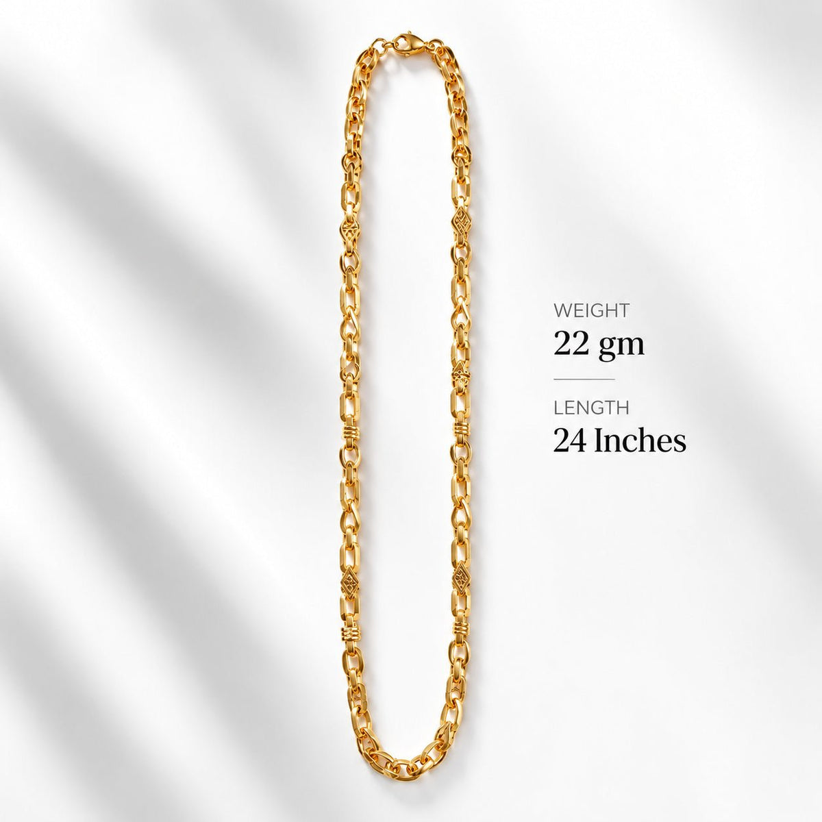 Kaju Katli Textured Chain for Men - ANS Billion
