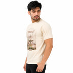 MENOLOGY Men's Graphic Printed Round Neck Half Sleeve T-Shirt | HOLISTIC Collection | Imported Canvas Fabric | Regular Fit | Casual Wear - ANS Billion