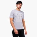 MENOLOGY Men's Holistic Printed Round Neck Half Sleeve T-Shirt | Imported Canvas Fabric | Regular Fit | Light Grey - ANS Billion