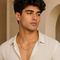 Men's Gold-Plated Lotus Link Chain - ANS Billion