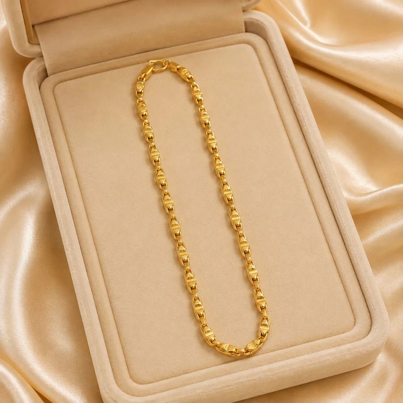 Men's Gold-Plated Lotus Link Chain - ANS Billion
