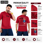 Men's Oversized Drop Shoulder Cotton Looper T-Shirt | Front & Back Canvas Print | Half Sleeve Round Neck | Casual Graphic Tee - ANS Billion