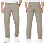 Men’s Slim-Fit Beige Formal Trousers - ANS Billion