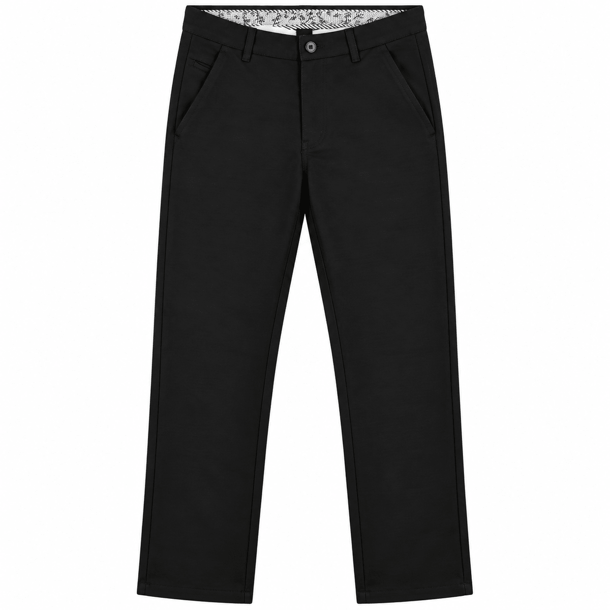 Men’s Slim-Fit Black Formal Trousers – Front & Back - ANS Billion