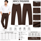 Men’s Slim-Fit Dark Brown Formal Trousers - ANS Billion