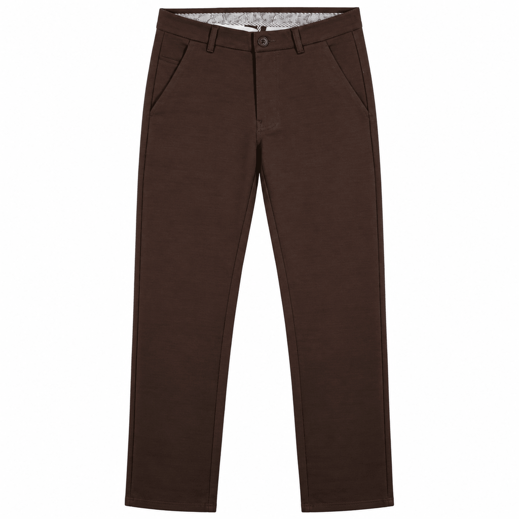 Men’s Slim-Fit Dark Brown Formal Trousers - ANS Billion