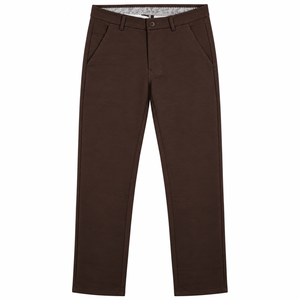 Men’s Slim-Fit Dark Brown Formal Trousers - ANS Billion